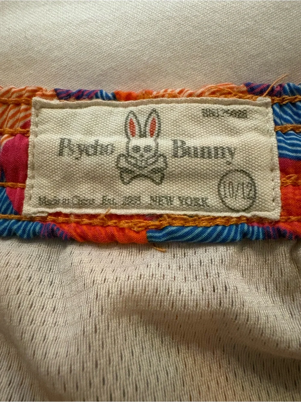 Swim Trunks Boy’s Psycho Bunny Retro Wave Design 10/12